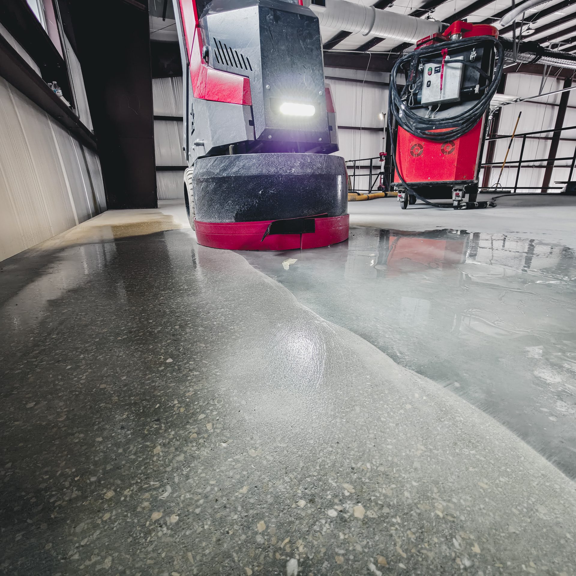 Polishing the mezzanine floor