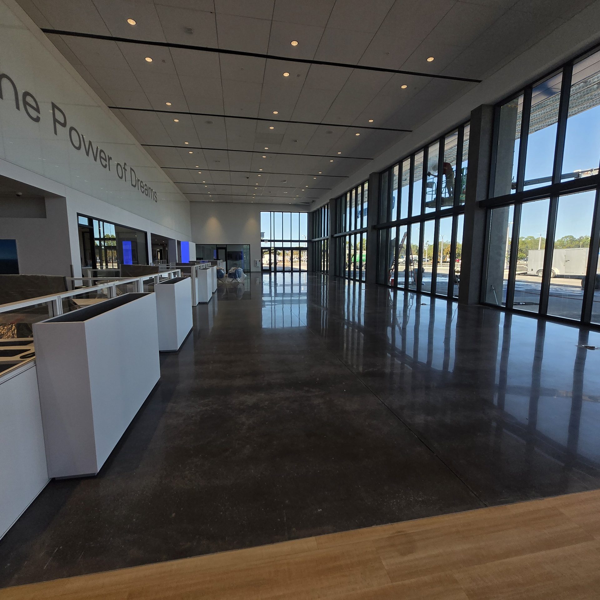 Honda dealership polished concrete